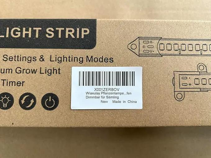 Wiaxulay Grow Lights for Indoor Plants Full Spectrum, 6000K LED Plant Grow Light Strips, Grow Lamp with Auto On/Off 6/12/16H Timer, 5 Dimmable Levels, 3 Switch Modes for Hydroponics Seedling by GreenHaven Gardens
