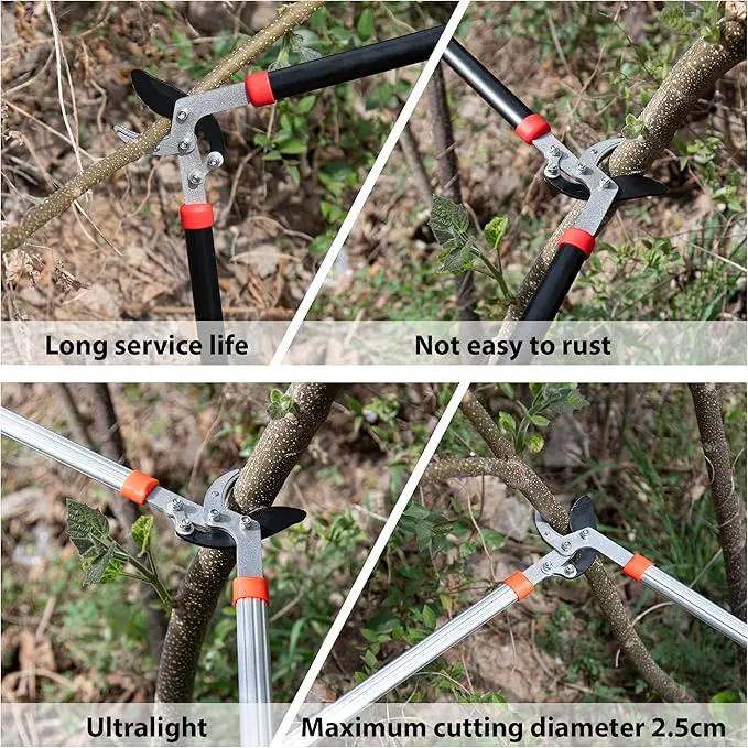 Heavy Duty Garden Lopper Pruning Shears, Aluminum Alloy or Carbon Steel, Tree Branch Cutter with Non-slip Handle, Labor-saving Gardening Tools, Yard, Orchard (Vigorously cut 59cm aluminum alloy) by GreenHaven Gardens