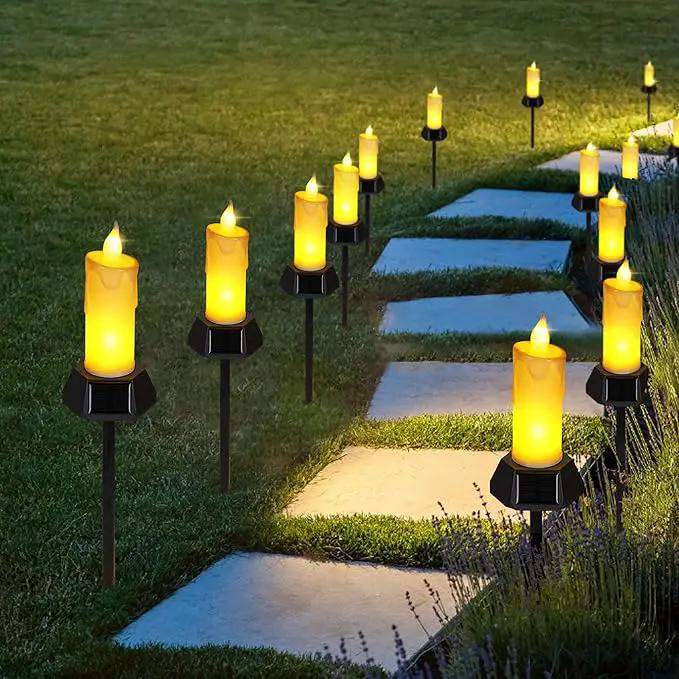 BlcTec Solar Candles Outdoor Waterproof, Flickering Candles with IP65 High Rating Waterproof, Suitable for Outdoor Lawn, Yard, Pathway, Wedding, Camping, Holiday Decorations, 2 PCS by GreenHaven Gardens