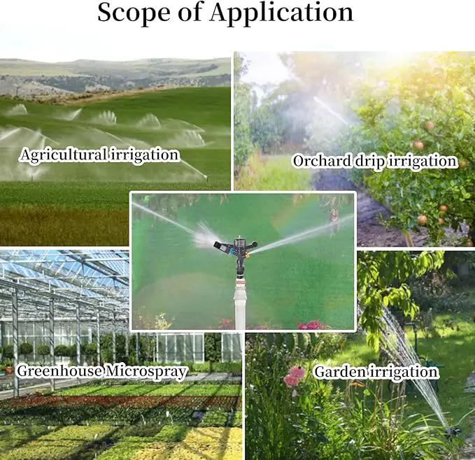 Rocking Arm Sprinklers,10PCS Plastics G 1/2 Male Thread 360° Rotating Sprinklers Watering Sprinkler for Yard Lawn and Grass Irrigation 4.7x4.5in by GreenHaven Gardens