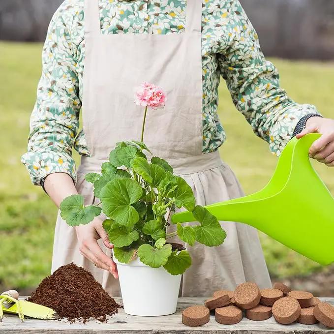ZeeDix 50Pcs 40mm Compressed Coco Coir Fiber Potting Soil Seed Starters - Organic Coco Coir Pellet Fiber Soil for Planting Bonsai, Herbs, Flowers and Vegetables by GreenHaven Gardens