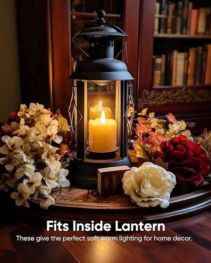 Homemory 2" x 2" Timer Remote Control Flickering Flameless Votive Candles, Realistic Battery Operated, 6Pack 3D Wick Electric Fake for Christmas, Wedding, Home Decorations by GreenHaven Gardens