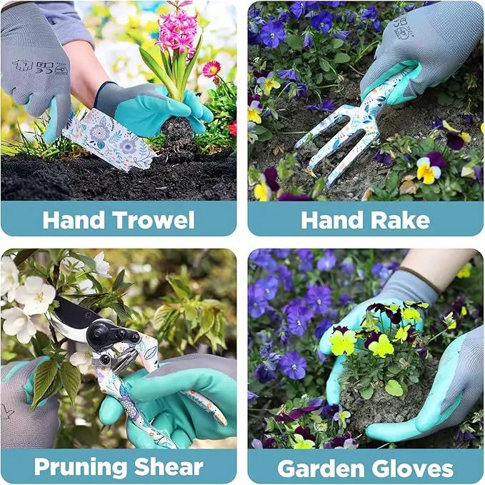 WORKPRO 5PCS Garden Tool Set, Aluminum Heavy Duty Gardening Tool Set with Garden Tool Bag, Outdoor Garden Hand Tools, Garden Gifts by GreenHaven Gardens