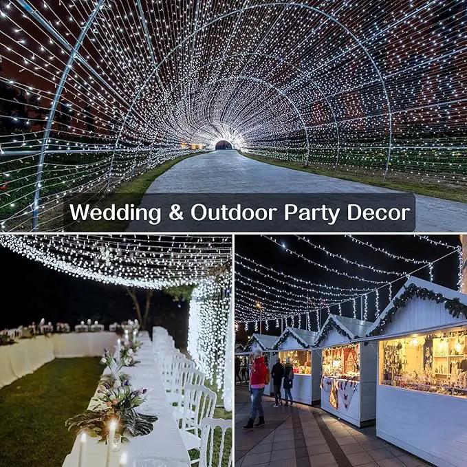 Outdoor Christmas String Lights, 800LED 330FT White Fairy Lights, 8 Mode Plug in Waterproof Indoor Outdoor Decor Lights for Bedroom Christmas Thanksgiving Wedding Party Garden Yard Tree by GreenHaven Gardens