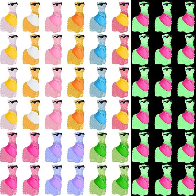 Poen 50 Pcs Resin Miniature Alpaca Figurines Glow in Dark Luminous Mini Animals Alpaca Llama for Garden Landscape Aquarium Dollhouse Decor(Elegant Style) by GreenHaven Gardens