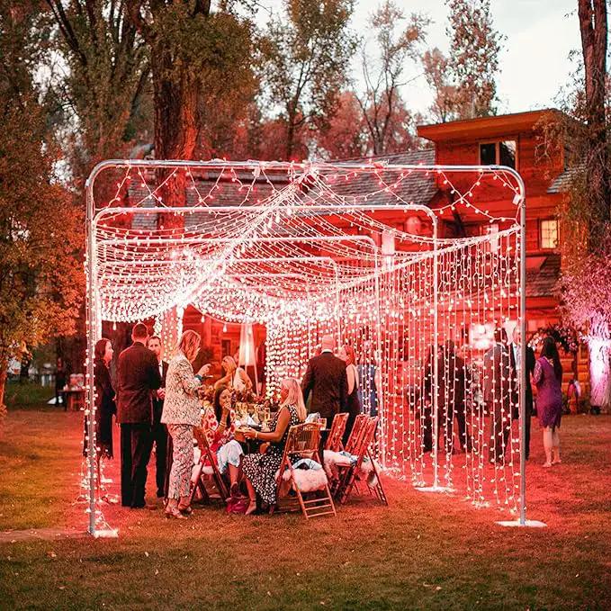500 LED Red Christmas Lights, 165ft Red String Lights 8 Modes Clear Wire, Connectable Waterproof Plug in Red Twinkle Lights for Tree Bedroom Indoor Outdoor Christmas Decorations by GreenHaven Gardens
