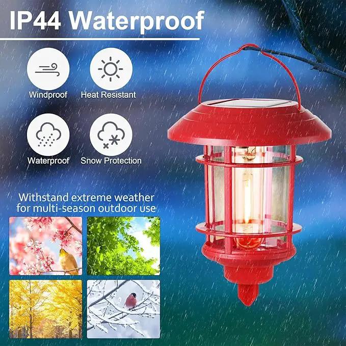 Dynaming 6 Pack Dual Use Solar Christmas Path Lights Outdoor, Hanging Lantern Solar Garden Light with Edison Bulb, Xmas Pathway Markers, Auto On/Off Candy Cane Lights for Patio Yard Walkway Driveway by GreenHaven Gardens