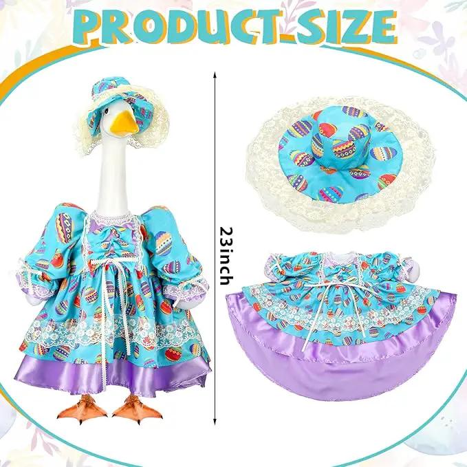 Suzile Easter Goose Outfit Clothes for 23 High Cement for Plastic Lawn Clothing Porch Goose Clothes Lawn Garden Costume by GreenHaven Gardens