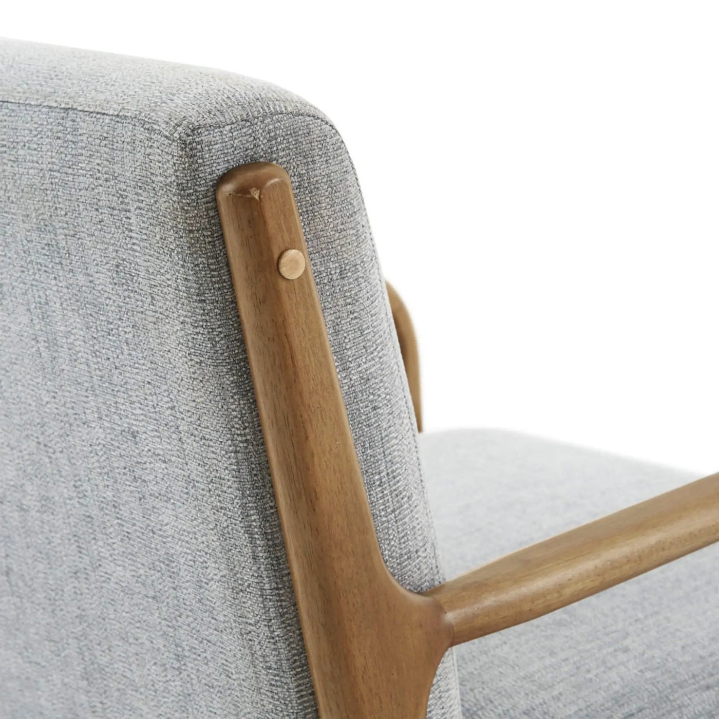 Mid-Century Style Lounge Chair With Upholstered Seat by HouseOfZazla