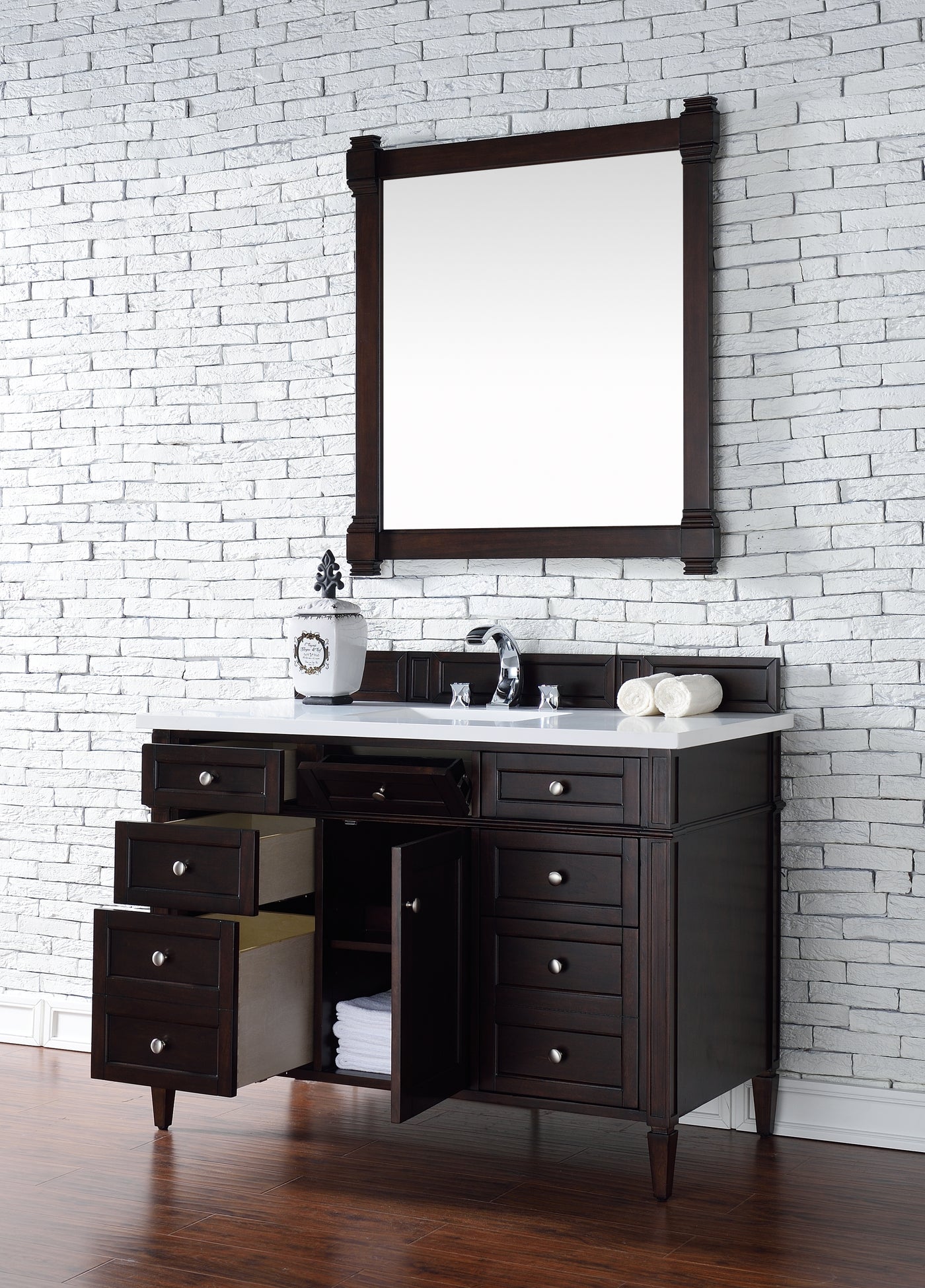 James Martin Brittany 48" Single Bathroom Vanity, Burnished Mahogany, view 33