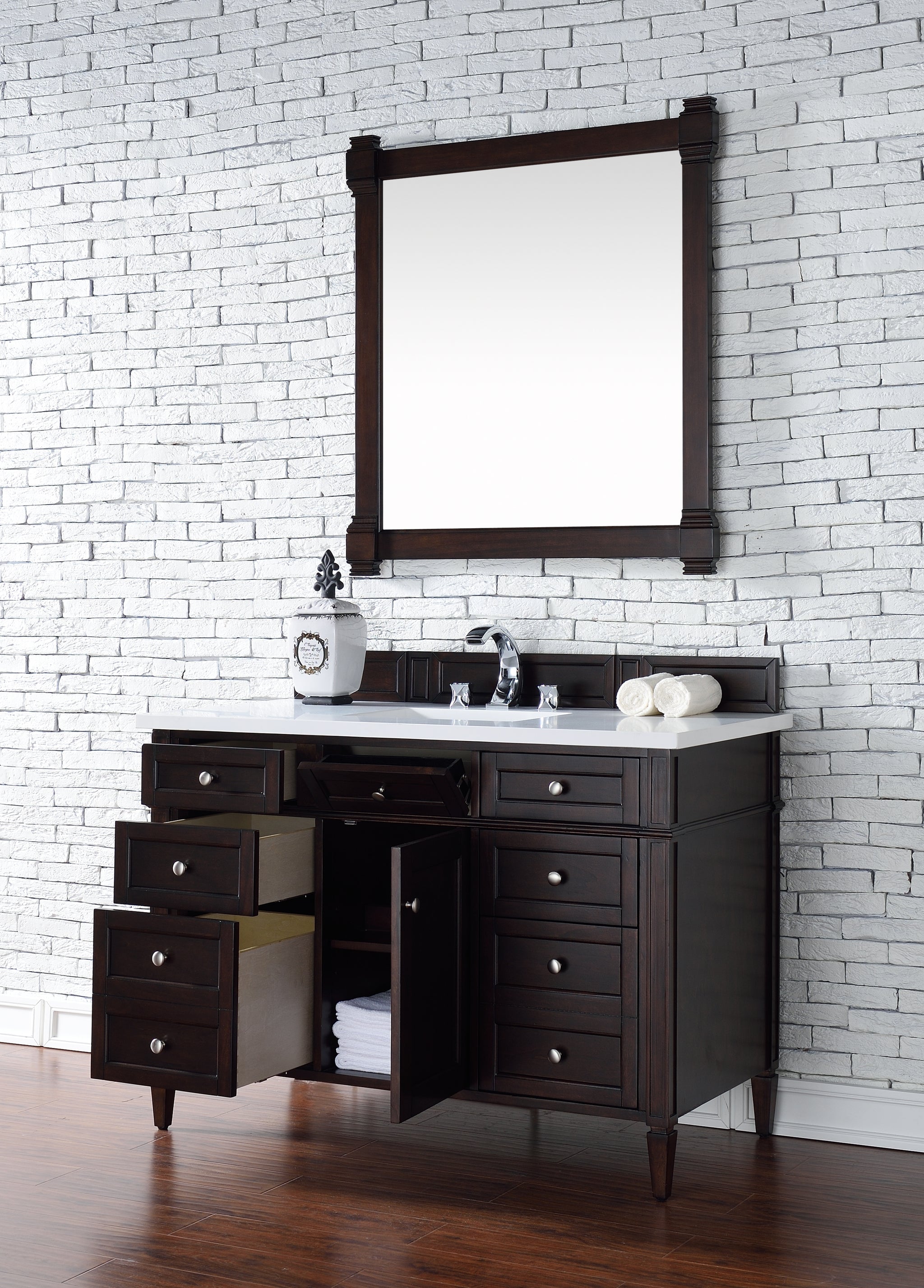 James Martin Brittany 48" Single Bathroom Vanity, Burnished Mahogany, view 33