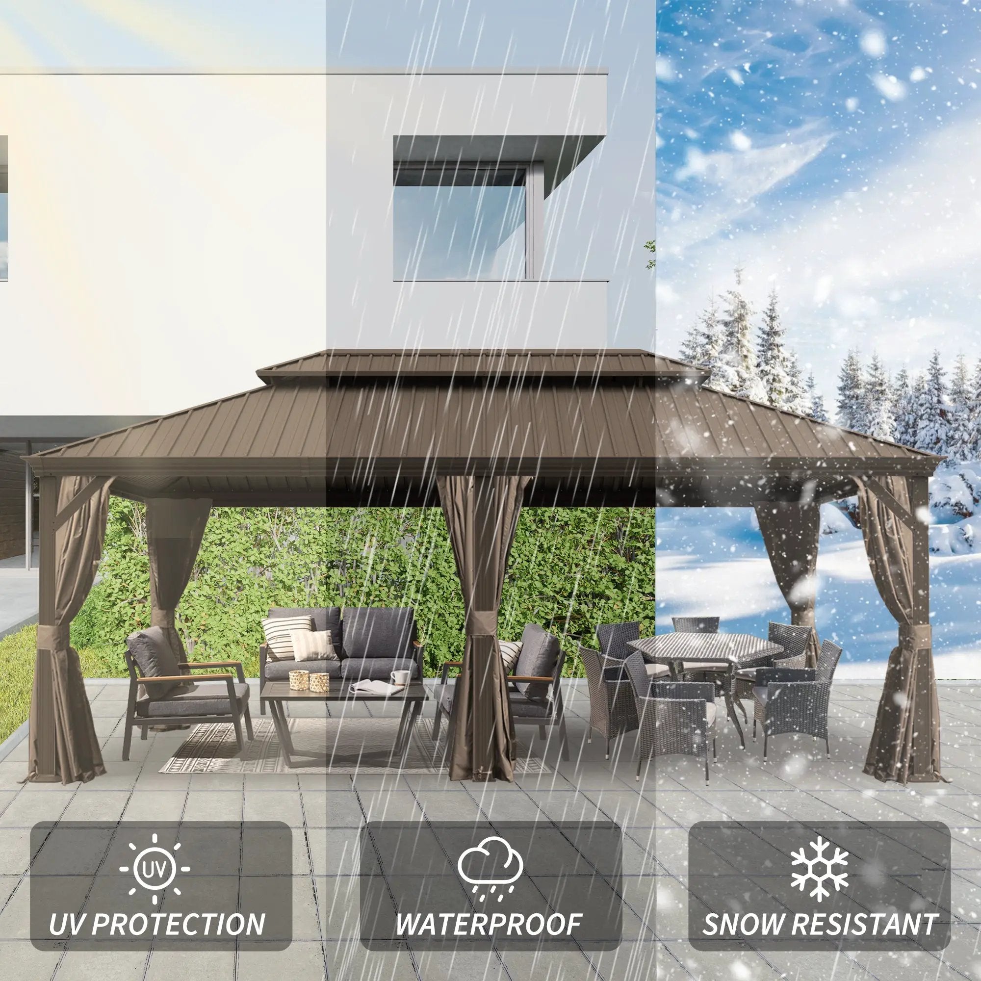 14' X 20' Hardtop Gazebo with Upgraded Features by HouseOfZazla