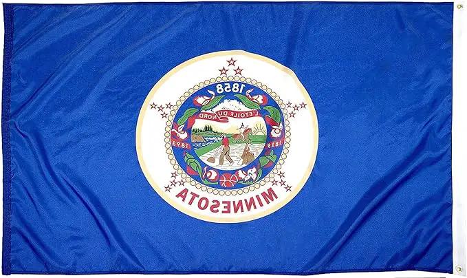FlagSource Minnesota Nylon State Flag, Made in the USA, 3x5' by GreenHaven Gardens