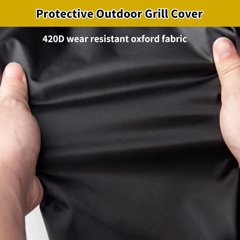 Grill Cover for Weber Q Series Grill on Cart, Waterproof BBQ Cover for Weber Q2000/Q200/Q1000/Q100 on Portable Stand-Weather Resistant by GreenHaven Gardens