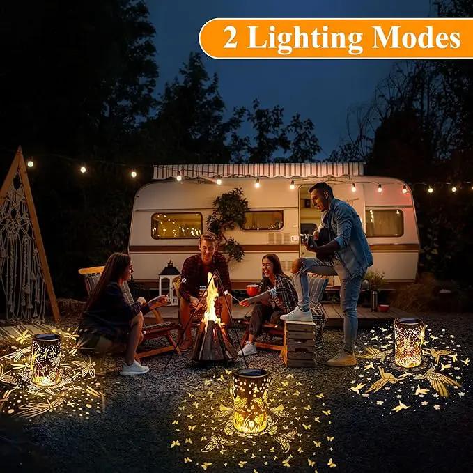 Toodour Solar Lantern Outdoor, Butterfly Gifts for Mom Grandma Women Hanging Solar Outdoor Lights Waterproof, Hollow Out Retro Metal Butterfly Lights for Patio, Balcony, Walkway, Yard Decorations by GreenHaven Gardens