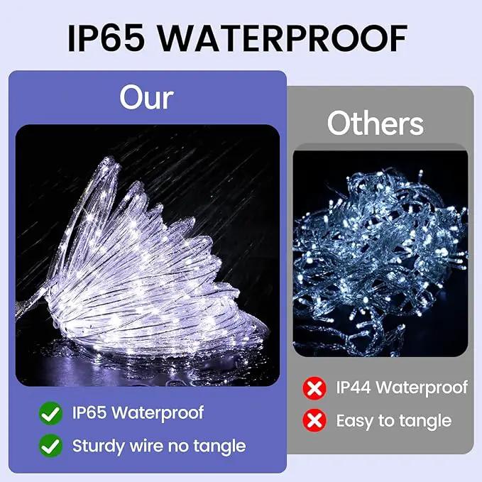 184FT 1000LED Rope Lights Outdoor, Outside LED Rope Lights Plug in String Lights Waterproof 8 Modes Clear Tube Lights for RV Camping Pool Patio Garden Christmas Tree Holiday Decoration(Cool White) by GreenHaven Gardens