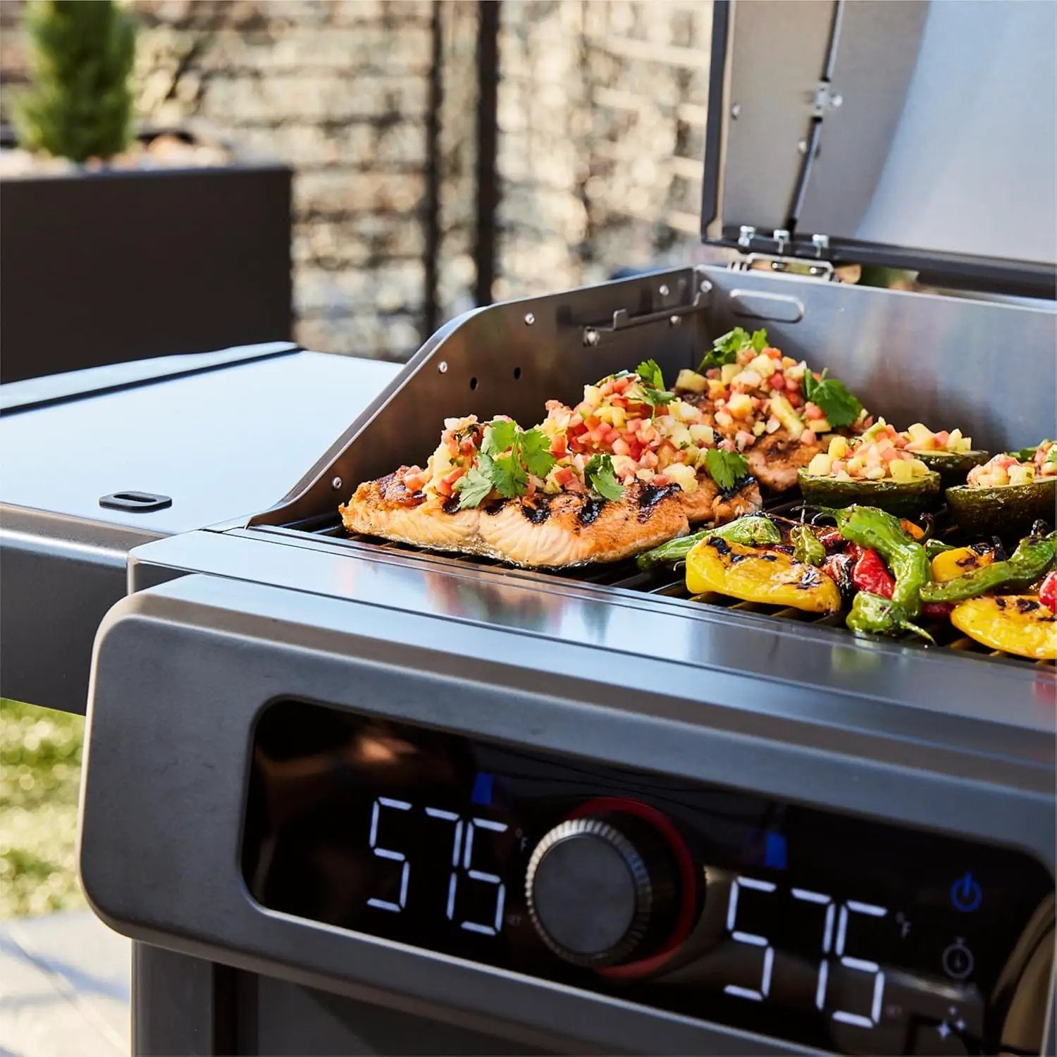 Current® Model G Dual Zone Grill, Smart Electric Outdoor Grill with 200°F to 700°F Range for Searing & Roasting, Digital Precision, Independent Heat Zones, Apartment-Friendly & Weather-Resistant by GreenHaven Gardens