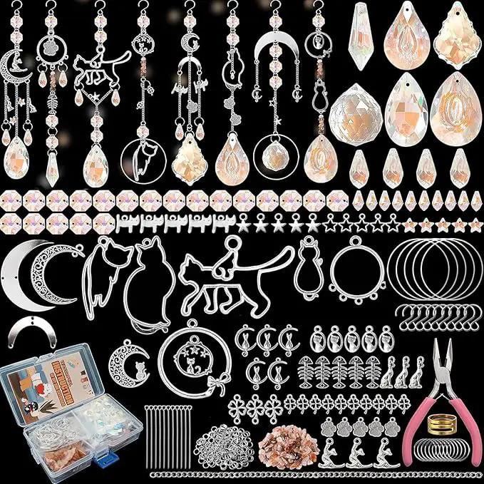 WASTROYAL 450 pcs DIY Sun Catcher Kit for Adult Crystal Suncatcher Rainbow Maker Crafts for Adults Sun Catchers Indoor Window Suncatcher Beads DIY Crystal Suncatcher Kit (Cat) by GreenHaven Gardens