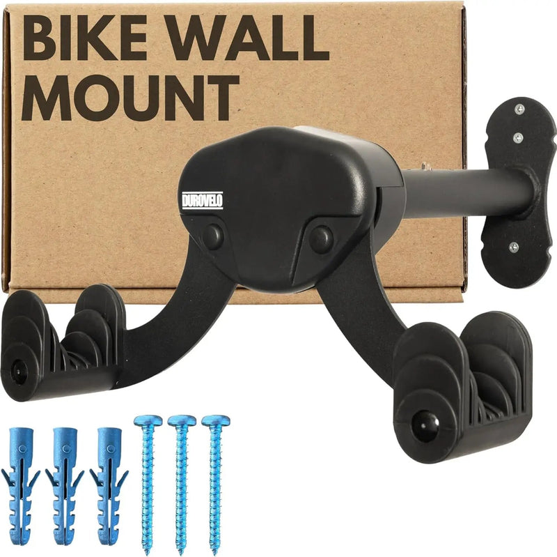 Bike Wall Mount - Horizontal Wall Hanger, Adjustable Design for Road, Mountain and Hybrid Bikes up to 48.5 lbs - Space-Saving Bike Rack for Garage or Apartment - Sturdy Indoor Bicycle Storage (2 Pack) by GreenHaven Gardens