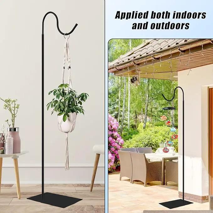 Hummingbird Feeder Stand, Adjustable 20-63 Inch Shepherds Hook for Outdoor Indoor, Bird Feeder Pole with Base & Water Weight Bag for Wind Chimes, Hanging Plants(Hummingbird Feeders Not Include) by GreenHaven Gardens