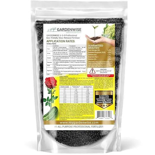 6-3-0 All-Purpose Professional Eco-Friendly Slow-Release Nitrogen Fertilizer with Iron & Calcium,Non-Burning, Enhances Soil Structure,for Indoor&Outdoor Plants,Vegetable Gardens (1 Quart) by GreenHaven Gardens