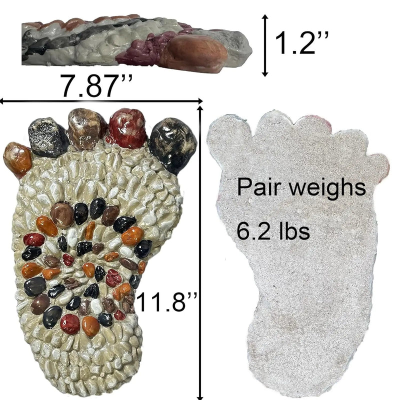 Outdooor Stepping Stones - Decorative Garden Stones for Patio, Deck, Garden or Sidewalk Faux Cobblestone Stepping Stones (Set of 2#B by GreenHaven Gardens