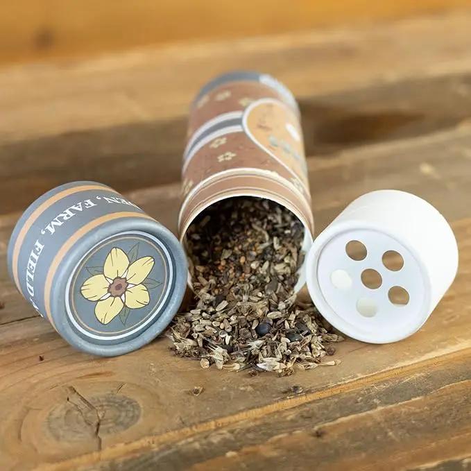 Save the Bees Wildflower Seed Shaker - ~100,000+ Wild Flower Seeds for Planting - Beautiful Easy to Sow Seed Shaker - 19 Varieties to Attract Bees & Other Pollinators - 3 oz. of Seed Covers ~370 sq ft by GreenHaven Gardens