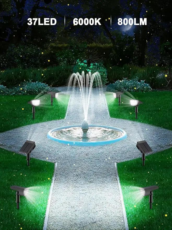 Solar Spot Lights Outdoor Solar Lights Outdoor Waterproof IP65 Solar Powered Outdoor Lights, Solar Landscape Spotlights Outdoor Solar Lights (White, 6 Packs) by GreenHaven Gardens