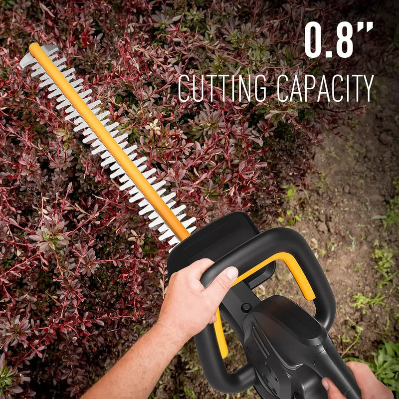40V 21.6" Battery Hedge Trimmer, 0.7" Cutting Diameter Cordless Hedge Trimmer, Dual Action Blade Power Hedge Trimmers, Electric Hedge Trimmer with Battery & Charger Included by GreenHaven Gardens