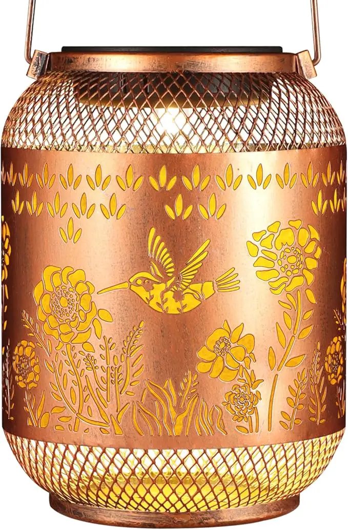 Solar Lanterns Outdoor Waterproof Christmas Birthdays Gifts for Women Mom Grandma Butterfly Garden Decor Metal Hanging Solar LED Lights for Patio(Butterfly Flock-2P) by GreenHaven Gardens