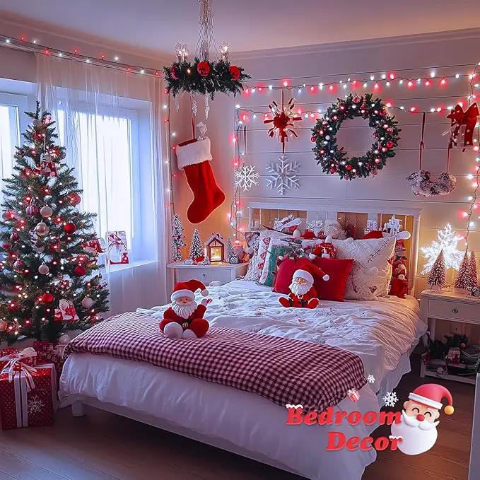 JMEXSUSS 500 LED Red and White Christmas Lights, 173ft 8 Modes Christmas String Lights Outdoor Waterproof Plug in Christmas Tree Lights for House Xmas Tree Party Holiday Decor by GreenHaven Gardens