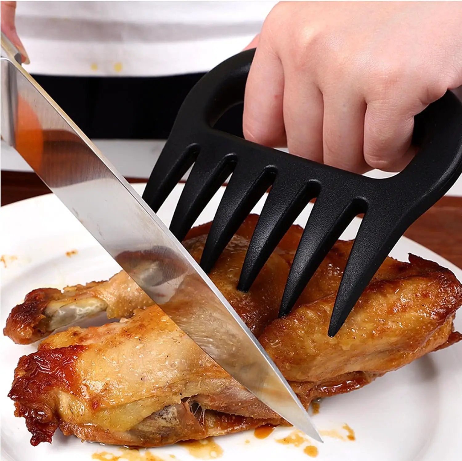Meat Shredder Claws - Bear Claws for Shredding Meat - Claws for Pulled Pork, Chicken Shredder Tool - Perfect for BBQ Gifts, Easily Lift, Handle, Shred, and Cut Meats - Heat Resistant (Bowder Blue) by GreenHaven Gardens