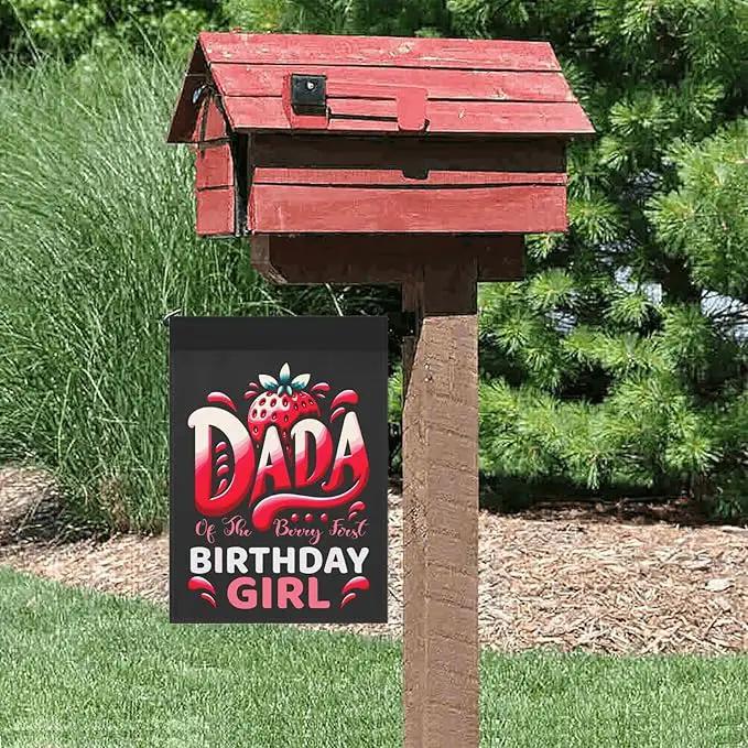 Dada of The Sweet One Garden Flag for Outside 12x18 Double Sided Novelty Yard Decor for Outdoor Decor by GreenHaven Gardens