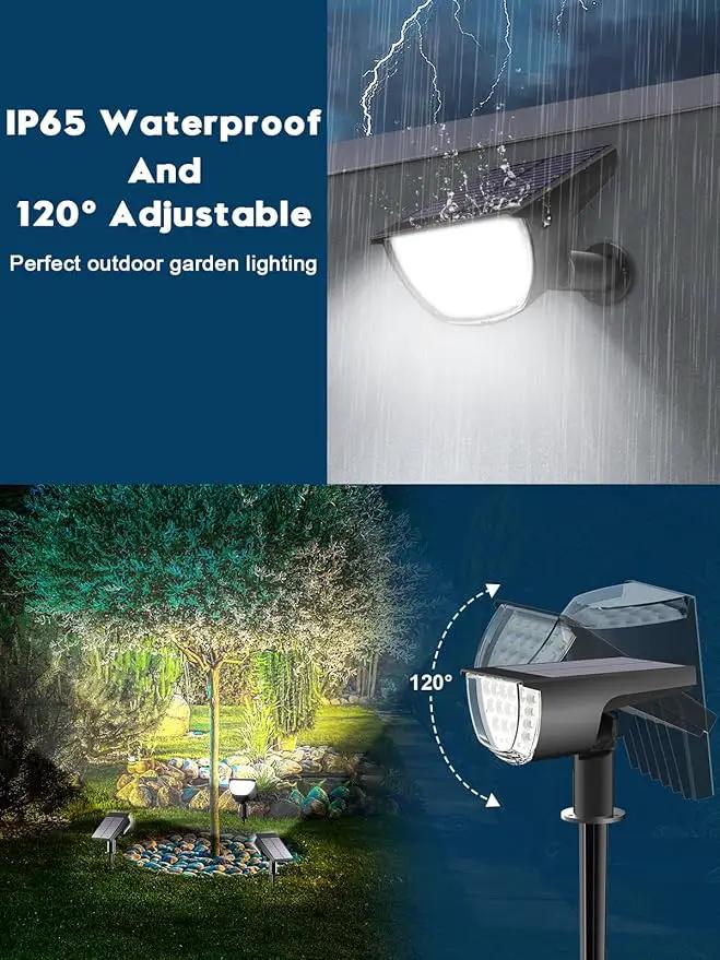 Solar Spot Lights Outdoor Solar Lights Outdoor Waterproof IP65 Solar Powered Outdoor Lights, Solar Landscape Spotlights Outdoor Solar Lights (White, 6 Packs) by GreenHaven Gardens