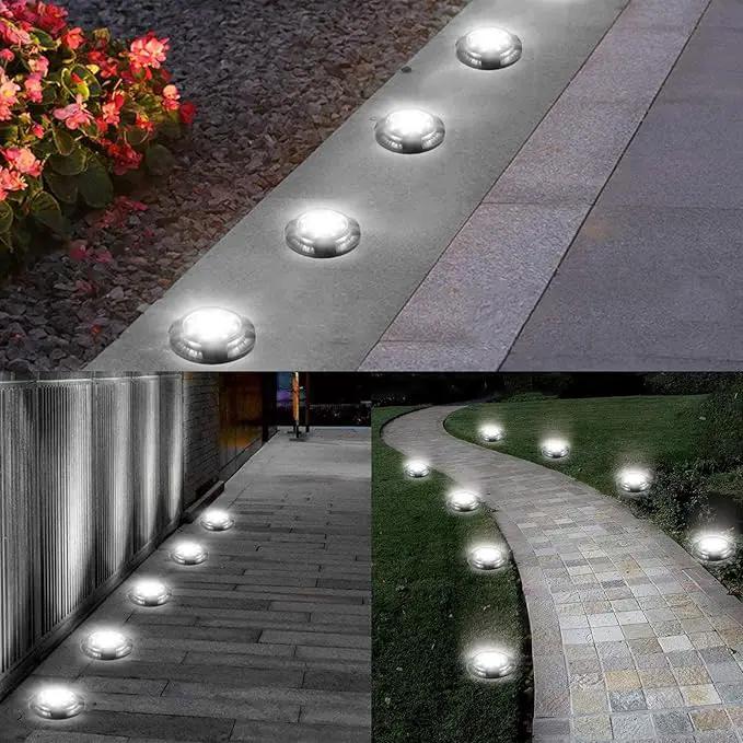 K.E.J. Solar Lights Outdoor 12 Pack Waterproof Solar Garden Ground Lights Landscape Lighting for Outside Patio Pathway Lawn Yard Deck Driveway Walkway by GreenHaven Gardens