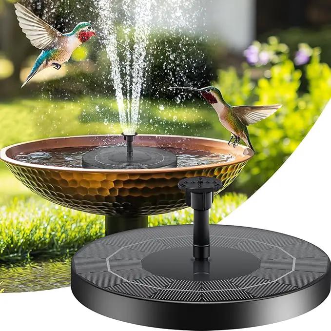 Solar Bird Bath Fountain Pump, Upgrade Solar Powered Water Fountain for Bird Bath Solar Fountain with 8 Nozzles, Small Solar Fountain, Solar Water Birdbath Fountain for Outdoors-2.5W by GreenHaven Gardens