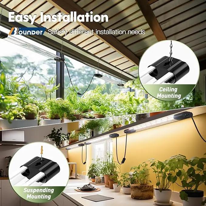 BBOUNDER 1 Pack 2ft LED Grow Light, Sunlike Full Spectrum Integrated Plant Light for Hydroponic Indoor Plant Seedling Veg and Flower, Plug in Plant Light with On/Off Switch by GreenHaven Gardens