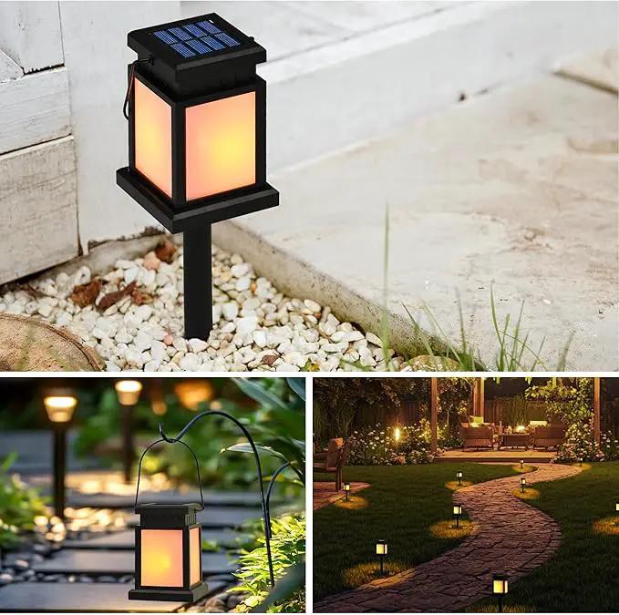 GIGALUMI Solar Lanterns Outdoor Waterproof, 8 Pack Hanging Solar Lanterns for Outside, Flame Effect Outdoor Lights for Pathway, Garden, Patio, Lawn, Porch, Gazebo, Tent, Tree, Yard(Flickering Lights) by GreenHaven Gardens