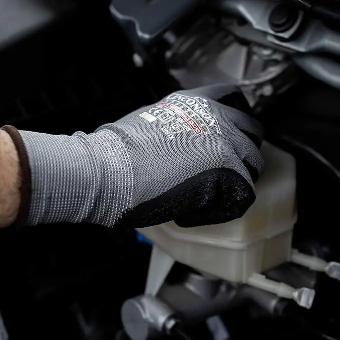 linconson 12 Pack Safety Performance Series Construction Mechanics Wrinkle Latex Work Gloves by GreenHaven Gardens