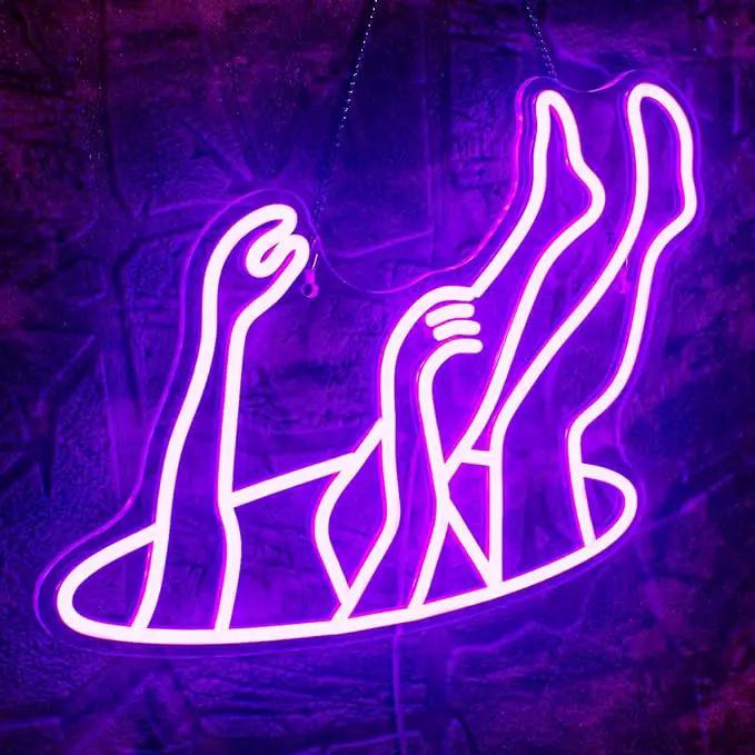 WLHOPE Falling Man Neon Sign Falling into Hole Neon Light Purple LED Neon Signs for Wall Decor USB Drop Into Neon Light Signs for Bedroom Home Bar Man Cave Game Room Party,Gift for Boys by GreenHaven Gardens