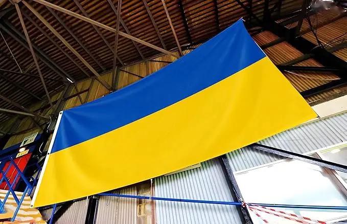 Ukraine Extra Large Flag 12x18FT Giant Ukrainian National Polyester Flag With 5 Grommets For Patriotic Ukrainian Themed Festival Events Party Decoration(Ukraine, 12x18FT) by GreenHaven Gardens