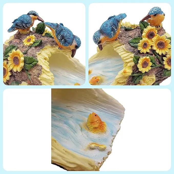 Hummingbird Gutter Extender Diverter, Decorative Downspout Extensions, Splash Block, Eco-Friendly Resin, 3"x4" Downspouts, Unique Garden Statue Ornament, Ideal Outdoor Decor Gift by GreenHaven Gardens