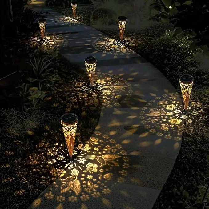 KAIXOXIN Solar Garden Lights, Metal Hummingbird Pathway Lights, Outdoor Landscape Lighting for Patio, Backyard, Walkway (Hummingbird, 4) by GreenHaven Gardens