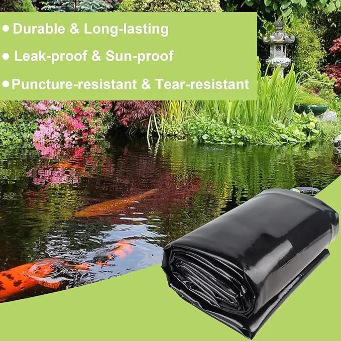 10 x 15 FT Pond Liner, 20 Mil Fish Pond HDPE Liner, Pond Liners for Outdoor Ponds, Koi Ponds, Garden Fountain, Waterfall by GreenHaven Gardens