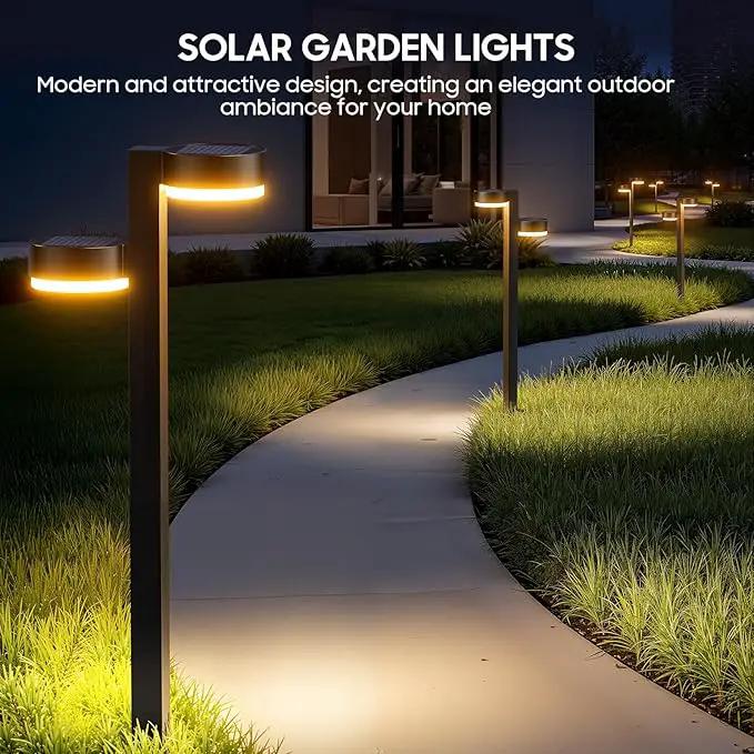 Solar Pathway Lights Outdoor, 4 Pack Dual-Head Solar Lights Outdoor Waterproof Super Bright Up to 12Hrs, Auto On/Off Garden Light for Yard Patio Path Walkway Driveway Outside Decor by GreenHaven Gardens