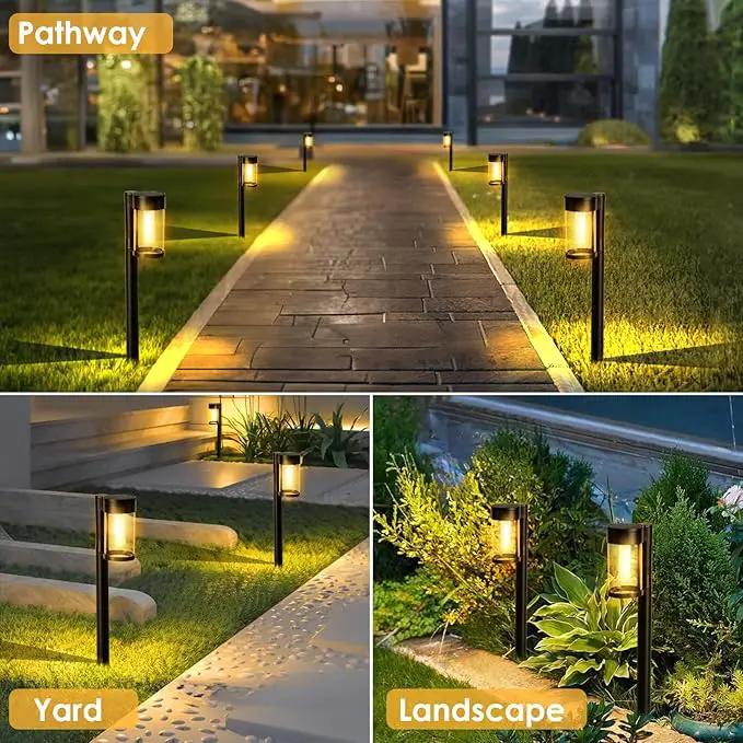 Solar Pathway Lights Outdoor, 10 Pack Metal & Glass Solar Lights Outdoor Waterproof Landscape Path Lights Solar Lights for Outside Yard Lawn Walkway Driveway Garden Decor by GreenHaven Gardens