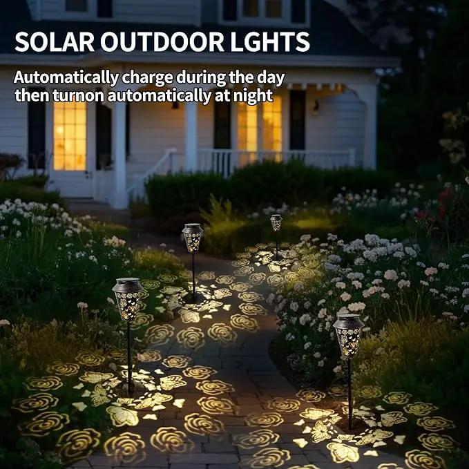 Solar Pathway Lights Outdoor Waterproof, Metal Copper Butterfly Lantern for Yard, Garden, Walkway, Patio Decor and More, Ideal Landscape Lighting Gift for Women, Mom, Grandma by GreenHaven Gardens