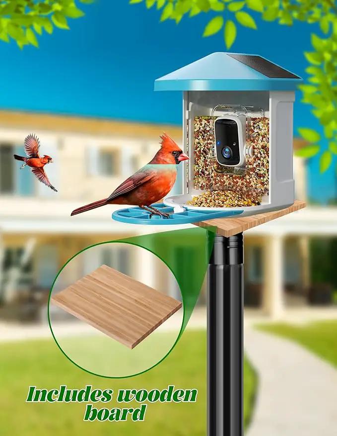 XDW-GIFTS Bird House Pole, 1 Pack 92 Inch Metal Bird Feeder Pole for Outdoor, with 5-Prong Heavy Duty Base for Birdhouse Mounting, Weather Station by GreenHaven Gardens