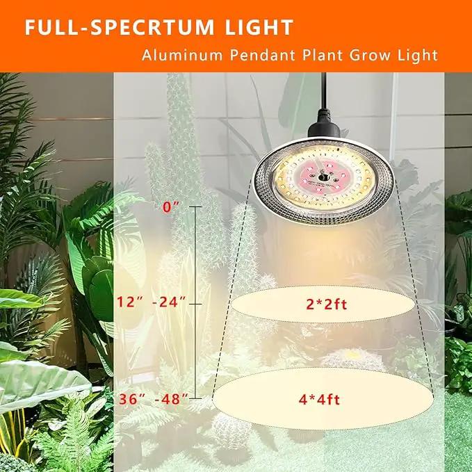 Grow Light Bulbs Indoor Plants Lights Adjustable Cord,Timer, Full Spectrum Plant Growing Lamp for Seedling,Greenhouse,Seedlings (1 Light (14.7ft)) by GreenHaven Gardens