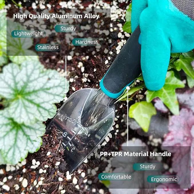 Garden Tool Set, 3-Piece Gardening Planting Tools Kit for Gardener, Heavy Duty Aluminum Garden Kit Gardening Gifts Tools for Men Women, Outdoor Hand Tools, Garden Essentials, Gift for Garden Lover by GreenHaven Gardens